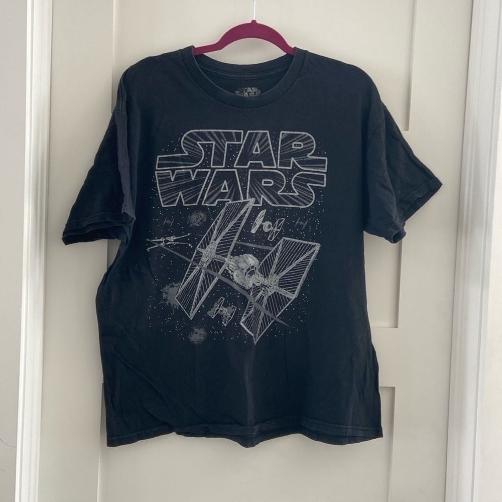 STAR WARS TIE FIGHTER SHIP B&W GREY MOVIE BLACK​​​​​​